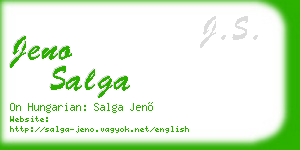 jeno salga business card