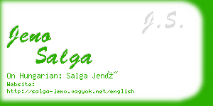 jeno salga business card